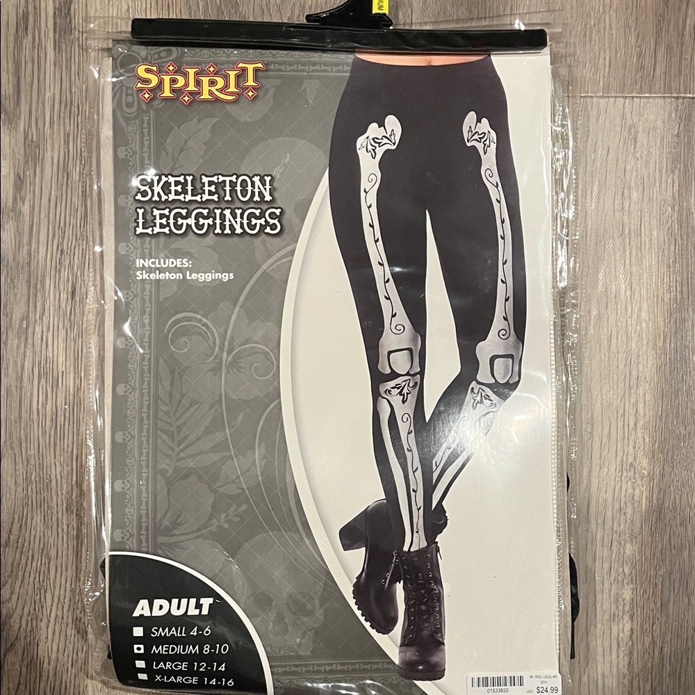 Spirit Black and White Skeleton Leggings